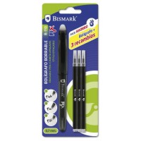 BOLIGRAFO BORRABLE C/CAPUCHON+1 RECAMBIO NEGRO BISMARK 329572 (Espera 4 dias)