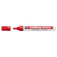 MARCADOR PERMANENTE PUNTA BISELADA 1-5MM 3300 ROJO EDDING 3300-02 (MIN10) (Espera 4 dias)