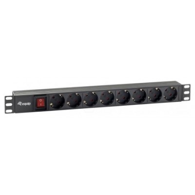 EQUIP REGLETA ALIMENTACION RACK 19" 1U 8 TOMAS CON INTERRUPTOR