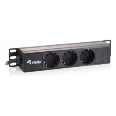 REGLETA ALIMENTACION RACK 10" 3 TOMAS 1U