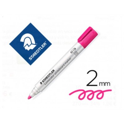 MARCADOR PIZARRA LUMOCOLOR MARKER 351 TRAZO 2MM. ROSA STAEDTLER 351-20 (MIN10) (Espera 4 dias)