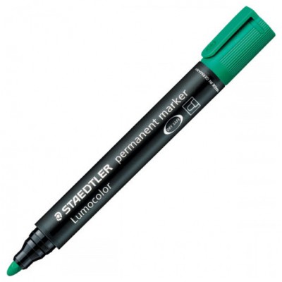 MARCADOR PERMANENTE LUMOCOLOR 352 TRAZO 2MM. VERDE STAEDTLER 352-5 (MIN10) (Espera 4 dias)