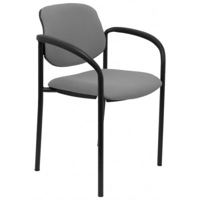 PIQUERAS Y CRESPO NOWY STYL Silla fija Styl bali gris chasis negro con brazos