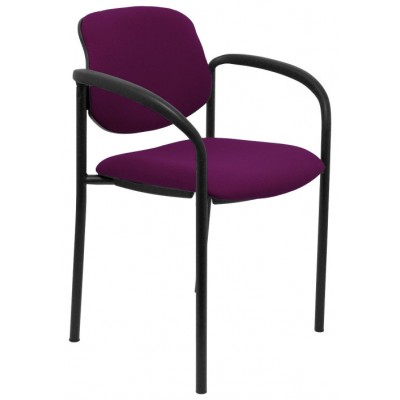 PIQUERAS Y CRESPO NOWY STYL Silla fija Styl bali morado chasis negro con brazos