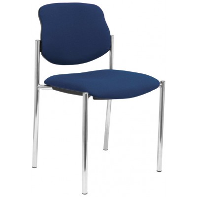 PIQUERAS Y CRESPO NOWY STYL Silla fija Styl bali azul marino chasis cromo