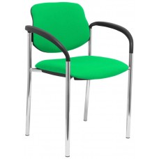PIQUERAS Y CRESPO NOWY STYL Silla fija Styl bali verde chasis cromo con brazos