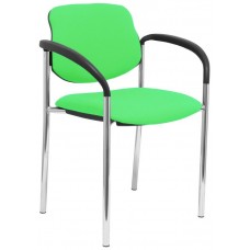 PIQUERAS Y CRESPO NOWY STYL Silla fija Styl bali pistacho chasis cromo con brazos