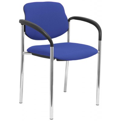 PIQUERAS Y CRESPO NOWY STYL Silla fija Styl bali azul chasis cromo con brazos