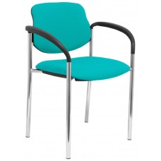 PIQUERAS Y CRESPO NOWY STYL Silla fija Styl bali turquesa chasis cromo con brazos