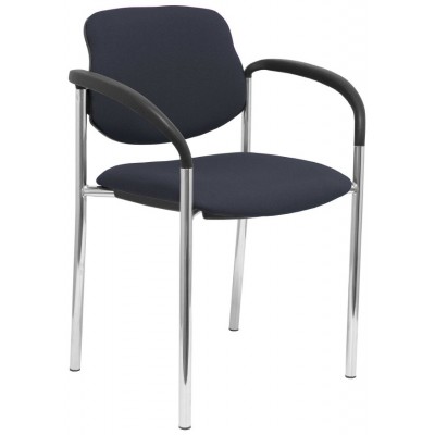 PIQUERAS Y CRESPO NOWY STYL Silla fija Styl bali gris oscuro chasis cromo con brazos