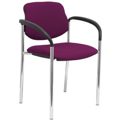 PIQUERAS Y CRESPO NOWY STYL Silla fija Styl bali morado chasis cromo con brazos
