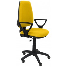 PIQUERAS Y CRESPO Silla Elche CP bali amarillo brazos fijos ruedas de parque