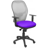 PIQUERAS Y CRESPO Silla Jorquera malla gris asiento bali lila