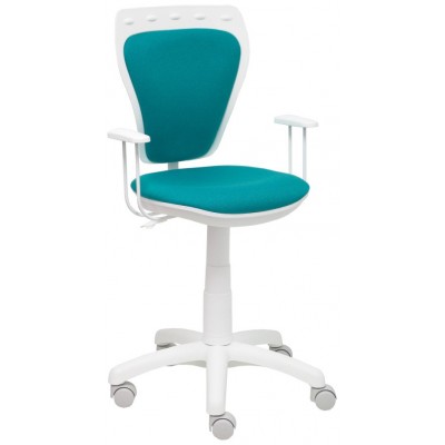 PIQUERAS Y CRESPO NOWY STYL Silla juvenil Ministyle blanca bali turquesa