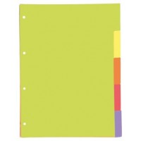 SEPARADORES CARTULINA STRONGLINE A4 5 POSICIONES - 5 COLORES VIVOS OXFORD 400149955 (Espera 4 dias)