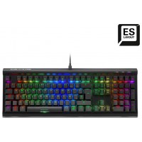 TECLADO GAMING SHARKOON SGK60 RED SWITCH USB RETROILUMINADO MECANICO NEGRO
