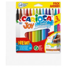 CAJA 12+2 ROTULADORES COLORES SURTIDOS JOY SUPERLAVABLE CARIOCA 40533 (Espera 4 dias)