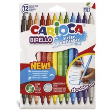 CAJA 12 ROTULADORES COLORES DOBLE PUNTA BIRELLO CARIOCA 42753CARIOCA (Espera 4 dias)