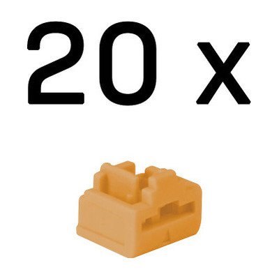Lindy 47898 bloqueador de puerto RJ-45 Naranja Acrilonitrilo butadieno estireno (ABS) 20 pieza(s) (Espera 4 dias)