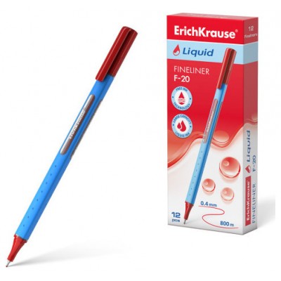 FINELINER LIQUID F-20, COLOR DE LA TINTA: ROJO ERICH KRAUSE 47971 (MIN12) (Espera 4 dias)