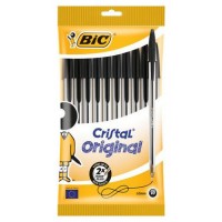 BLISTER CARTÓN 10 BOLIGRAFOS CRISTAL CON CUERPO TRANSPARENTE TRAZO 0,4MM. NEGRO BIC 516353 (Espera 4 dias)