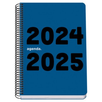 AGENDA ESCOLAR 2024-2025 TAMAÑO A5 TAPA POLIPROPILENO  DÍA PÁGINA MEMORY BASIC AZUL DOHE 51755 (Espera 4 dias)