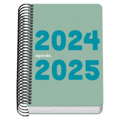 AGENDA ESCOLAR 2024-2025 TAMAÑO A6 TAPA POLIPROPILENO  DÍA PÁGINA MEMORY BASIC VERDE DOHE 51765 (Espera 4 dias)
