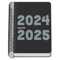 AGENDA ESCOLAR 2024-2025 TAMAÑO A6 TAPA POLIPROPILENO  DÍA PÁGINA MEMORY BASIC NEGRO DOHE 51766 (Espera 4 dias)