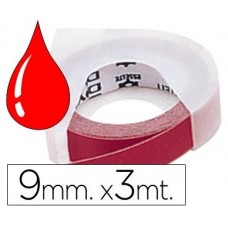 DYMO Cinta RELIEVE 9mm X 3mt para rotuladora Omega/junior color Rojo
