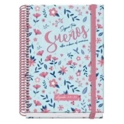 AGENDA ESCOLAR 2025-2026 TAMAÑO A5 TAPA CARTON FORRADO SEMANA VISTA PRIME BLOSSOM DOHE 52039 (Espera 4 dias)