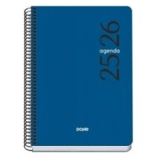 AGENDA ESCOLAR 2025-2026 TAMAÑO A5 TAPA POLIPROPILENO DÍA PÁGINA MODELO ESENCIAL BASIC AZUL DOHE 52072 (Espera 4 dias)