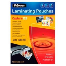 FELLOWES Pack 50 Fundas Plastificar 125 micras Brillo A2