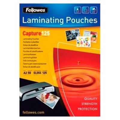 FELLOWES Pack 50 Fundas Plastificar 125 micras Brillo A2
