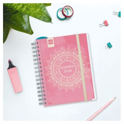 AGENDA DOCENTE 2025-2026 MAGISTRAL PERSONALIZABLE 4º 155X212 SEMANA VISTA HORIZONTAL MANDALA+ FINOCAM 533380126 (Espera 4 dias)