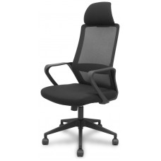 PIQUERAS Y CRESPO FOROL Silla Pro534 negra respaldo malla negro asiento tela negro base piramidal negra ruedas nailon