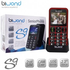 Teléfono Biwond S9 Dual SIM SeniorPhone Rojo + Estación Carga (Espera 2 dias)