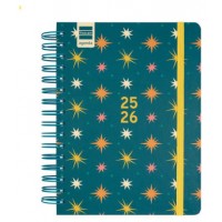 AGENDA ESCOLAR 2025-2026 CURSO COSMO 4º 155X212  1DIA PAGINA STARS+ FINOCAM 537070126 (Espera 4 dias)
