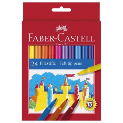 ESTUCHE CARTÓN 24 ROTULADORES ESCOLARES FABER CASTELL 554202 (Espera 4 dias)