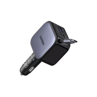 UGREEN 90W 2C1A FAST CAR CHARGER WITH RETRACTABLE USB-C CABLE (Espera 4 dias)