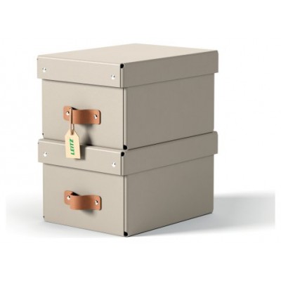 PACK 2 CAJAS DE ALMACENAMIENTO CARTÓN PEQUEÑA COLOR BEIGE LEITZ 61470012 (Espera 4 dias) PACK 2 CAJAS DE ALMACENAMIENTO CARTÓN PEQUEÑA COLOR BEIGE LEITZ 61470012 (Espera 4 dias)