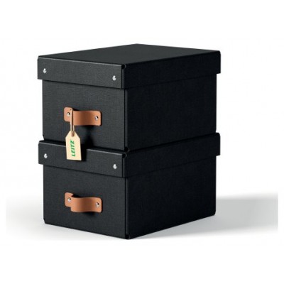 PACK 2 CAJAS DE ALMACENAMIENTO CARTÓN PEQUEÑA COLOR NEGRO LEITZ 61470095 (Espera 4 dias) PACK 2 CAJAS DE ALMACENAMIENTO CARTÓN PEQUEÑA COLOR NEGRO LEITZ 61470095 (Espera 4 dias)
