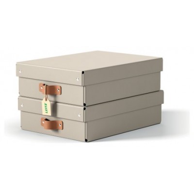 PACK 2 CAJAS DE ALMACENAMIENTO CARTÓN MEDIANA BAJA COLOR BEIGE LEITZ 61480012 (Espera 4 dias) PACK 2 CAJAS DE ALMACENAMIENTO CARTÓN MEDIANA BAJA COLOR BEIGE LEITZ 61480012 (Espera 4 dias)