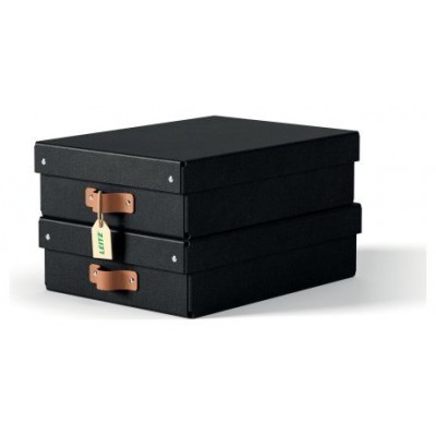 PACK 2 CAJAS DE ALMACENAMIENTO CARTÓN MEDIANA BAJA COLOR NEGRO LEITZ 61480095 (Espera 4 dias) PACK 2 CAJAS DE ALMACENAMIENTO CARTÓN MEDIANA BAJA COLOR NEGRO LEITZ 61480095 (Espera 4 dias)