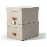 PACK 2 CAJAS DE ALMACENAMIENTO CART&Oacute;N MEDIANA COLOR BEIGE LEITZ 61490012 (Espera 4 dias)