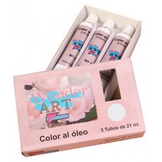 CAJA 3 TUBOS 21ML. ÓLEO Nº.02 BLANCO ZINC TITANIUM WONDER ART BY PRYSE 6250002 (Espera 4 dias)