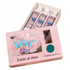 CAJA 3 TUBOS 21ML. ÓLEO Nº.46 ESMERALDA WONDER ART BY PRYSE 6250046 (Espera 4 dias)