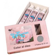 CAJA 3 TUBOS 21ML. ÓLEO Nº.61 GRIS WONDER ART BY PRYSE 6250061 (Espera 4 dias)