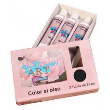 CAJA 3 TUBOS 21ML. ÓLEO Nº.66 NEGRO MARFIL WONDER ART BY PRYSE 6250066 (Espera 4 dias)