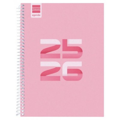 AGENDA ESCOLAR 2025-2026 COOL 4º 155X212 SEMANA VISTA HORIZONTAL ROSA+ FINOCAM 645040426 (Espera 4 dias)