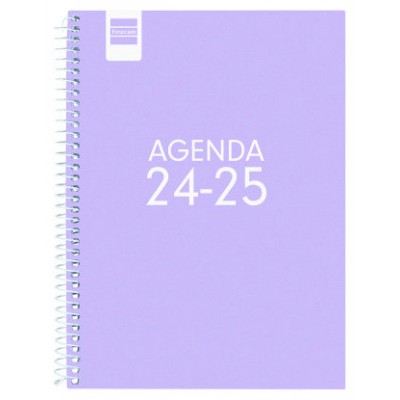 AGENDA ESCOLAR 2024-2025 4º 155X212 SEMANA VISTA HORIZONTAL COOL LILA FINOCAM 645040825 (Espera 4 dias)